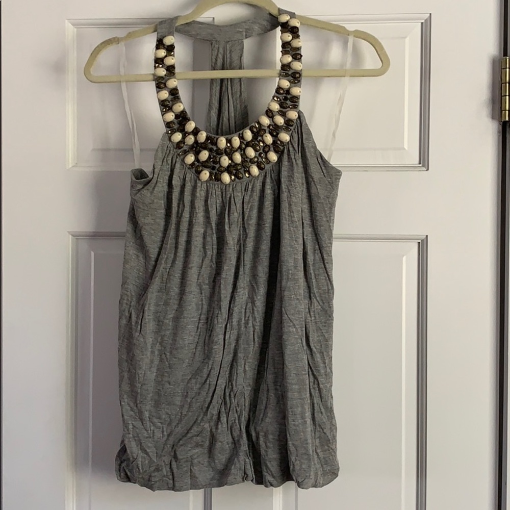 Scarlet skye tank top. Grey with stones. NWT. Lg